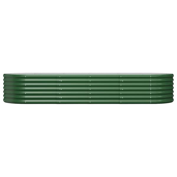 Odlingslåda galvaniserat stål 224x80x36 cm grön