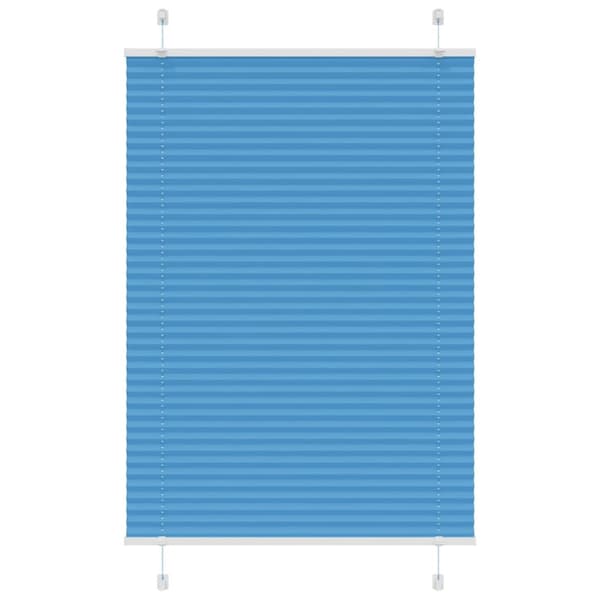 Plisserad persienn blå 85x100 cm tyg bredd 84,4 cm polyester