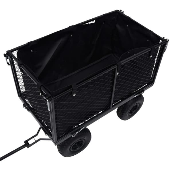 Innerfoder till trädgårdsvagn svart 81x41x40 cm tyg