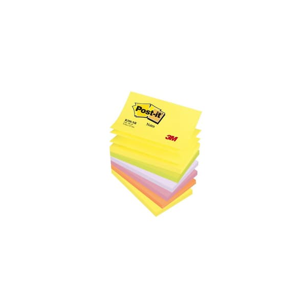 Notes POST-IT Z-block 76x127mm neon 6/fp