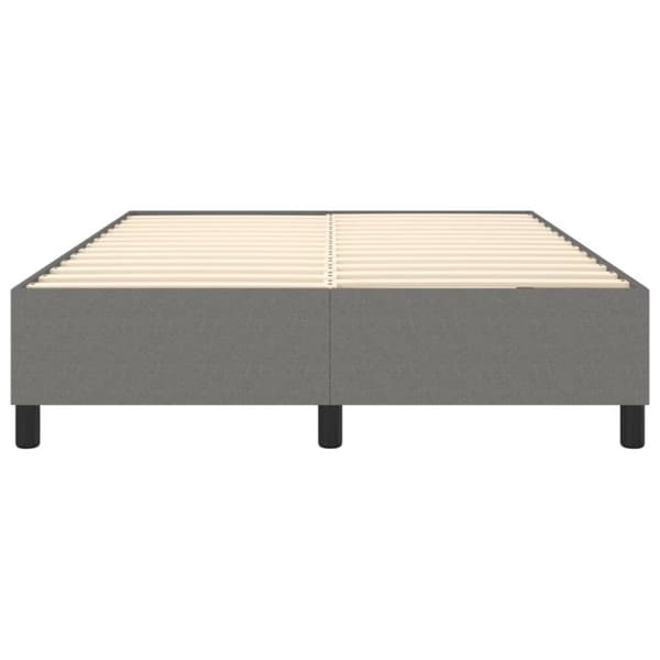 Boxspring-sängram mörkgrå 140x190 cm tyg