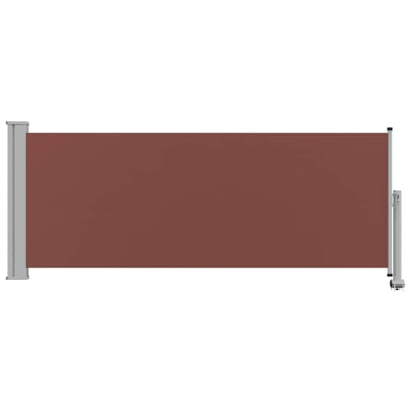Infällbar sidomarkis 100x300 cm brun