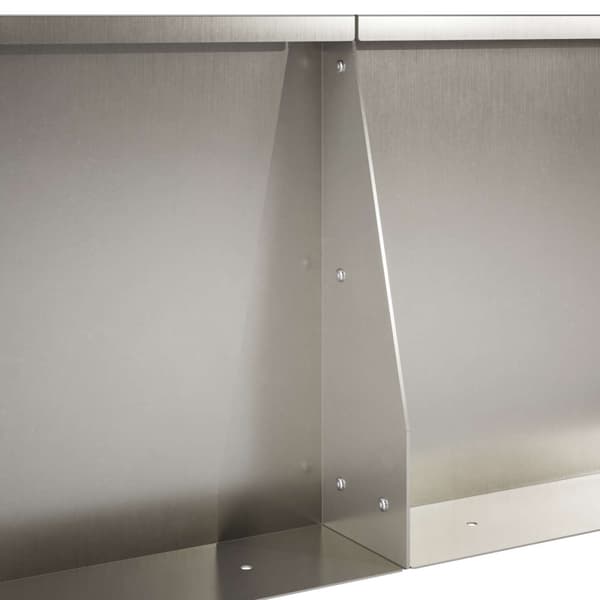 Stödvägg 4 st 60 x 12 x 30 cm Rostfritt stål Silver