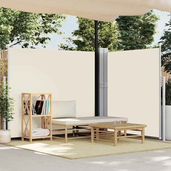 Infällbar sidomarkis 170x1200 cm gräddvit