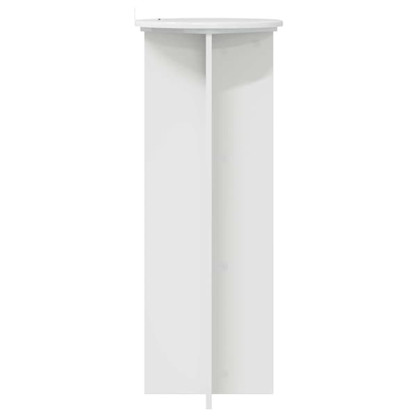 Växtställ 2 pcs Vit högglans Ø40 x 100 cm Konstruerat trä