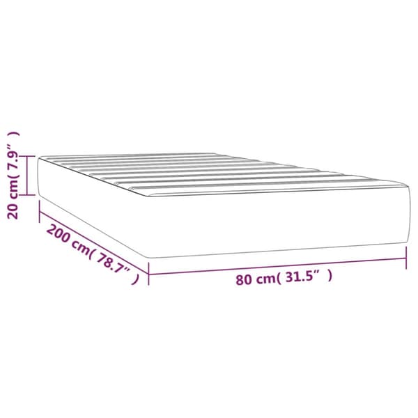 Pocketresårmadrass medium mörkgrön 80x200x20 cm sammet