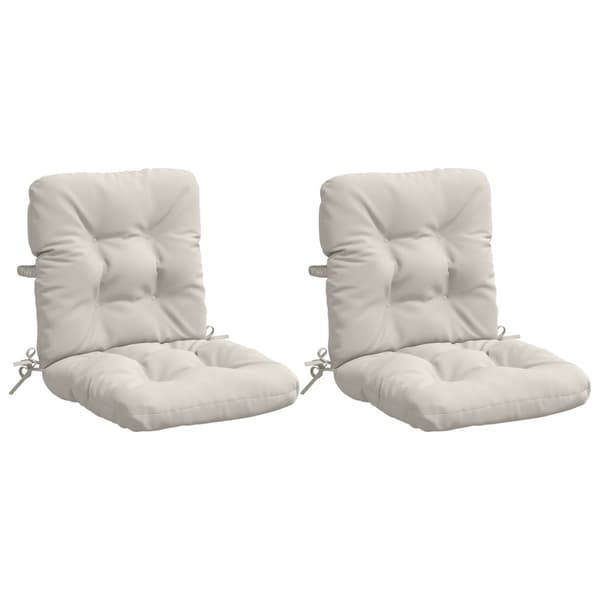 2-delade Höga Ryggstolsdynor VIANEN 2 st 100% Polyester Vit