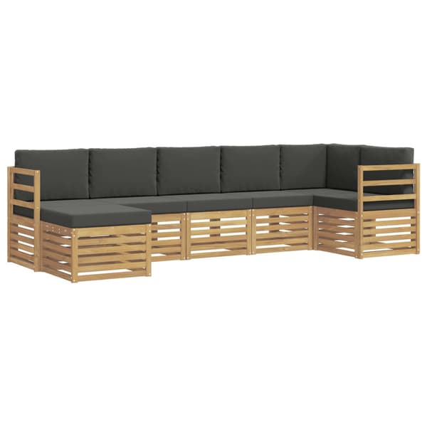 Utomhussoffset 7 pcs Vit och antracit