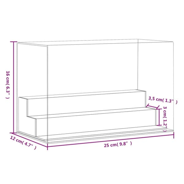 Akryllåda transparent 25x12x16 cm