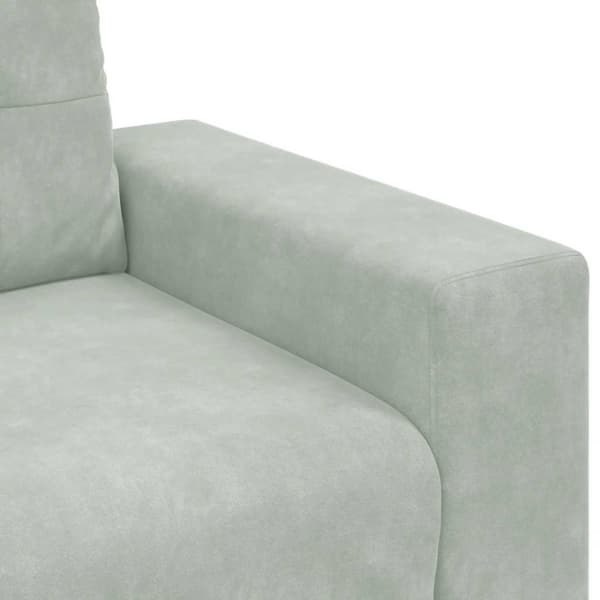 Loveseat soffa ljusgrå 180x77x82 cm sammet