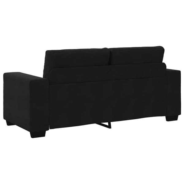 Loveseat soffa svart 180x77x82 cm sammet