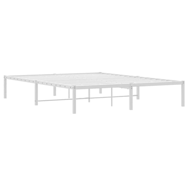 Sängram metall vit 150x200 cm