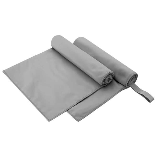 Sporthanddukar 2 pcs Mörkgrå 100 x 50 cm Polyester och polyamid