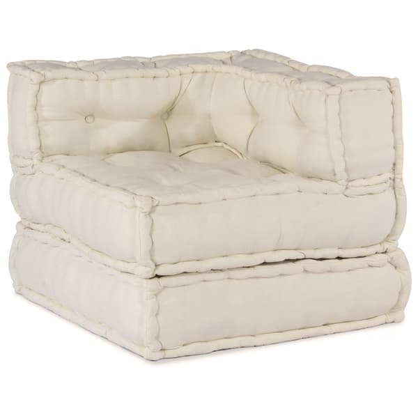 Modulsofa enhet 2 pcs Gräddvit 140 x 70 x 56 cm Tyg