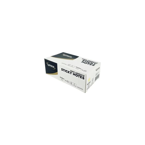 Notes LYRECO prem 75x75mm gul 12/fp