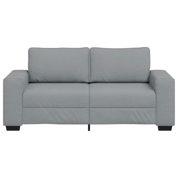 2-sitssoffa ljusgrå 180x77x82 cm tyg