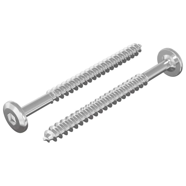 Träskruvar 2 pcs Silver M6 x 70 mm Stål