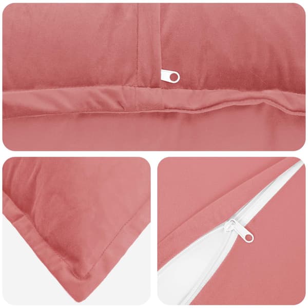 Kuddöverdrag 2 st HOUTEN Rosa 65 x 65 cm Sammet