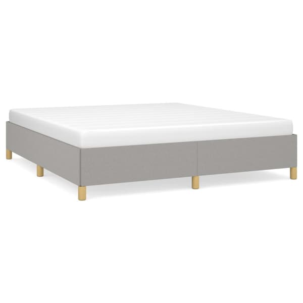 Boxspring-sängram ljusgrå 160x200 cm tyg