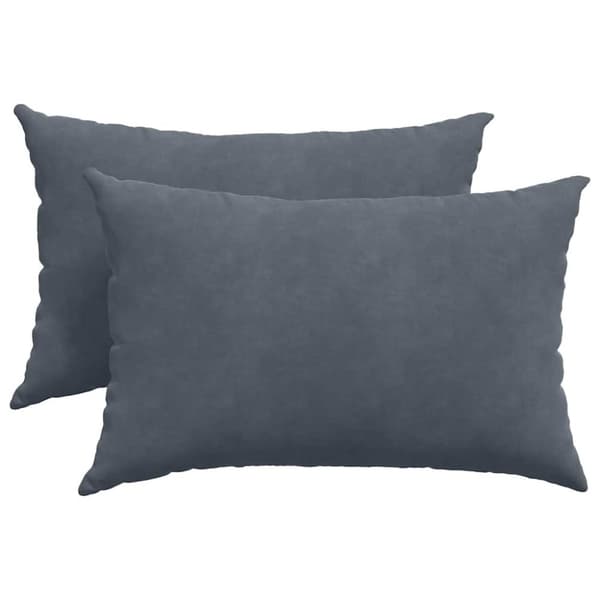Sofakuddar 2 pcs Mörkgrå 60 x 40 cm Kordread tyg