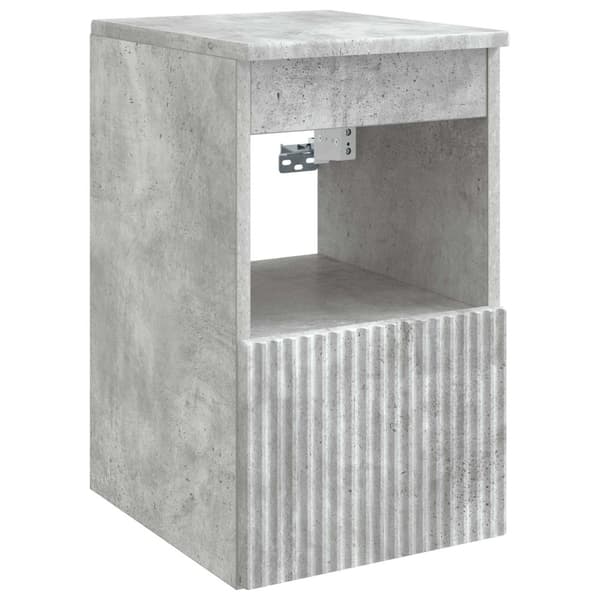 Badrumsskåpsset 4 pcs Betonggrå Konstruerat trä
