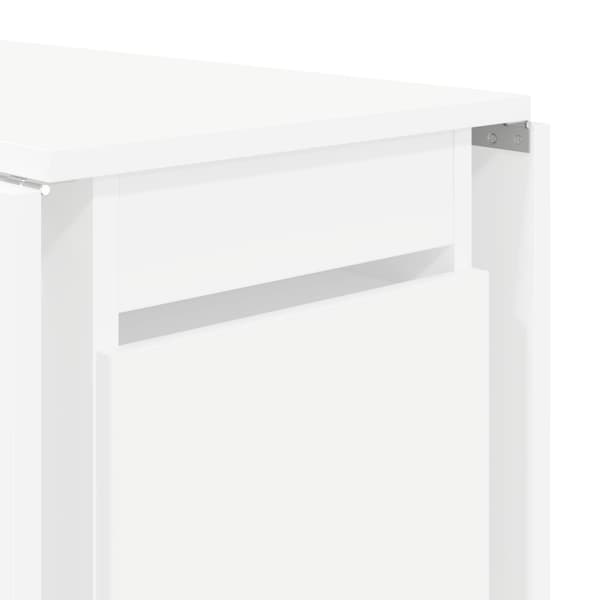 Matbord 2 pcs 140 x 80 x 77 cm Konstruerat trä Vit Rektangulär