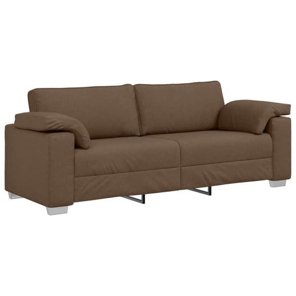 3-Sits soffa Brun 220 cm tyg