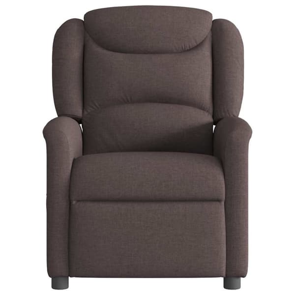 Reclinerfåtölj mörkbrun tyg