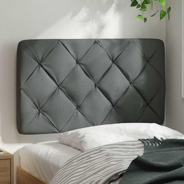 Headboard Cushion Dark Grey 80 cm Fabric