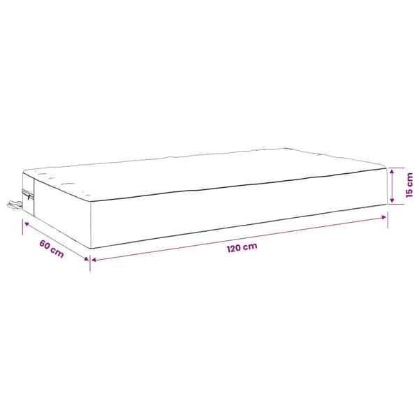 Sittkudde SOEST 100% Polyester Blå 120 x 60 x 15 cm