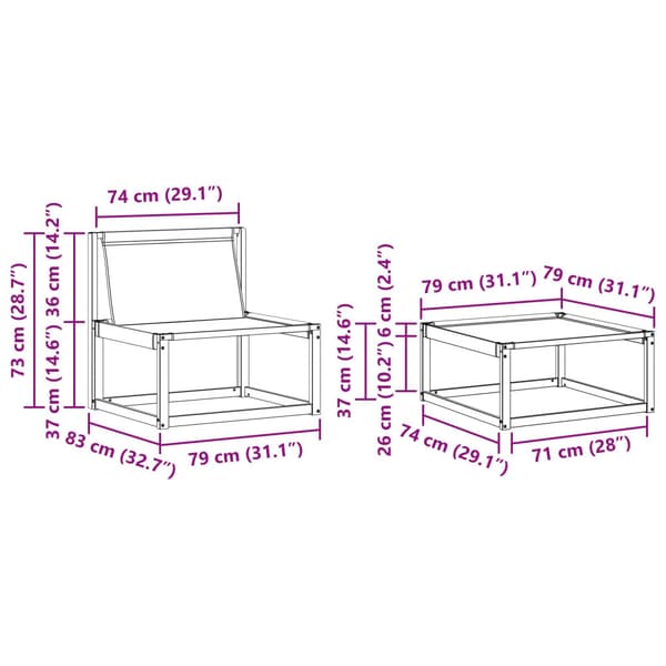 Utomhussoffset med kudde 4 pcs Vit och Beige