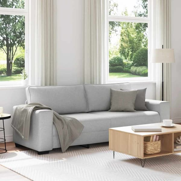 3-sitssoffa molngrå 220x77x82 cm tyg