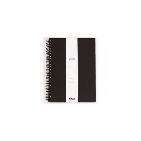 Ant.bok GRIEG Design A4 100g olinj svart