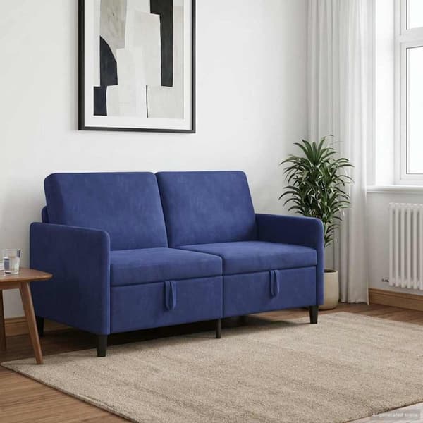 Soffa med förvaring Polisblå 152 x 78 x 87 cm Polyester