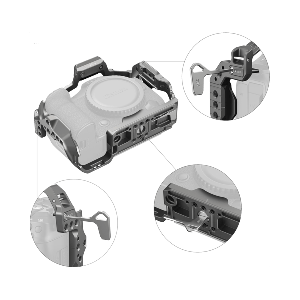 SmallRig 4977 HawkLock Quick Release Cage for Canon EOS R5 Mark II