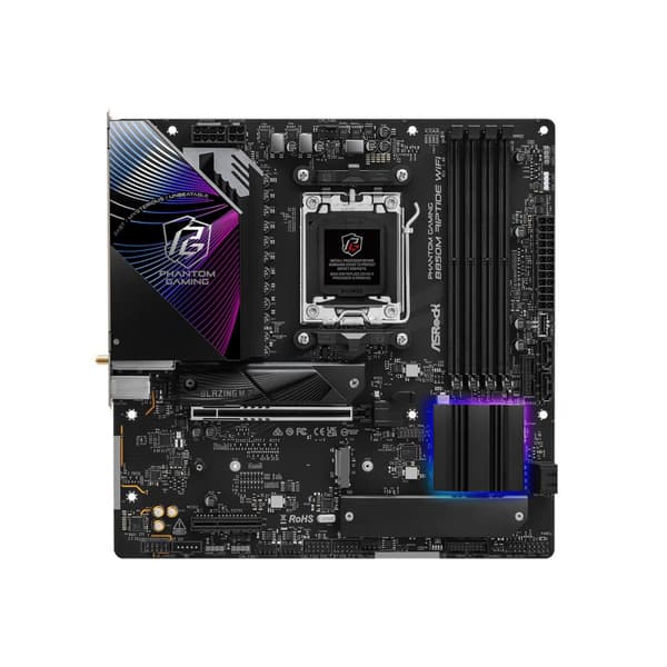ASRock Phantom Gaming B850M RIPTIDE WIFI - moderkort - micro ATX - Socket AM5 - AMD B850