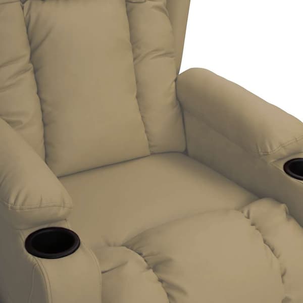 Massagefåtölj cappuccino konstläder