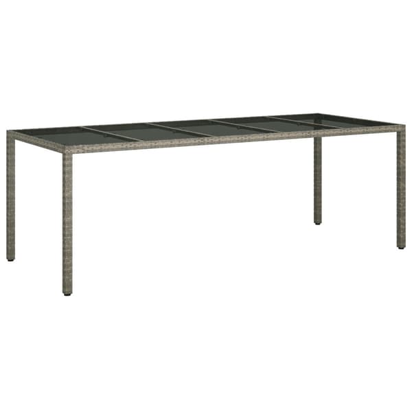 Trädgårdsmöbelset 9 pcs Grå konstrotting