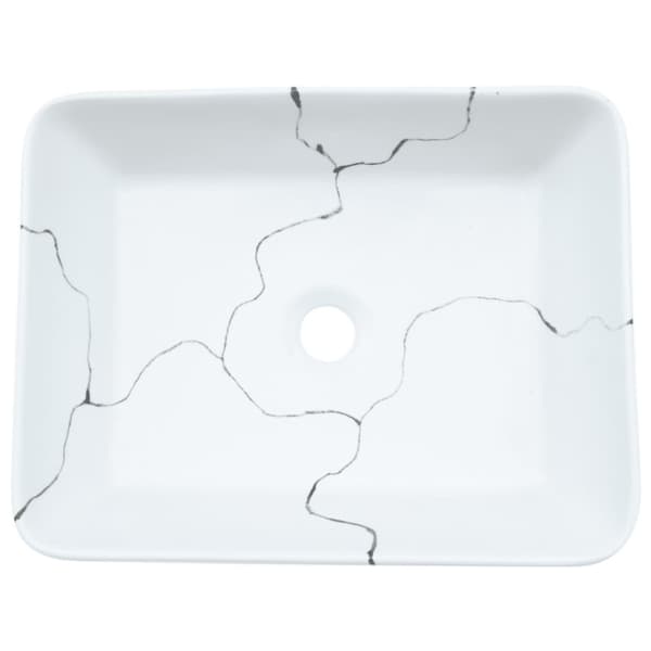 Handfat vit rektangulär 46x35,5x13 cm keramik
