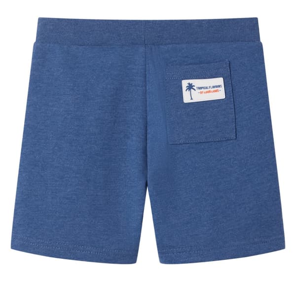 Barnshorts med snöre mörkblå melange 128