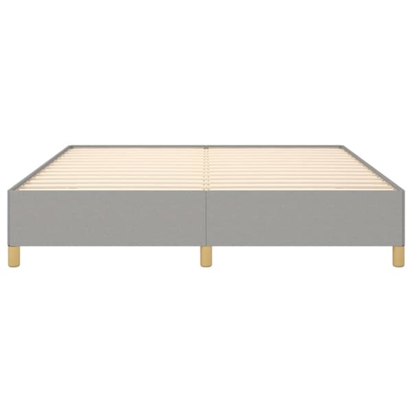 Boxspring-sängram ljusgrå 160x200 cm tyg