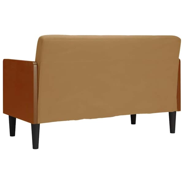 Loveseat soffa med dynor brun 110 cm sammet
