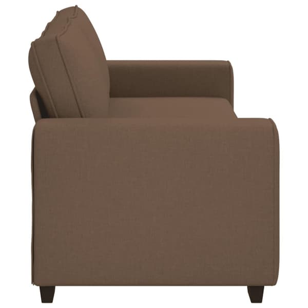3-sitssoffa brun 220x77x82 cm tyg