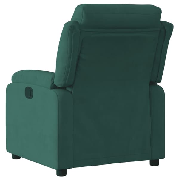 Reclinerfåtölj mörkgrön sammet