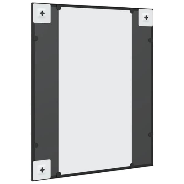Väggspegel svart 50x60 cm rektangulär järn