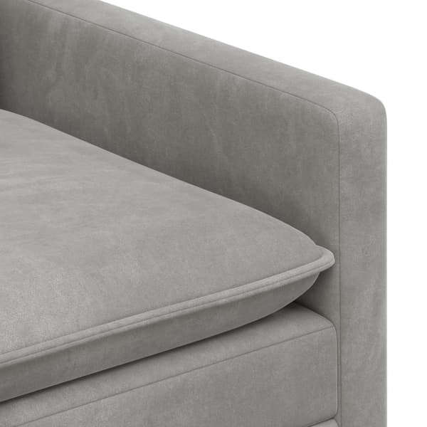 Soffa Ljusgrå 76 x 81 x 87,5 cm Sammet