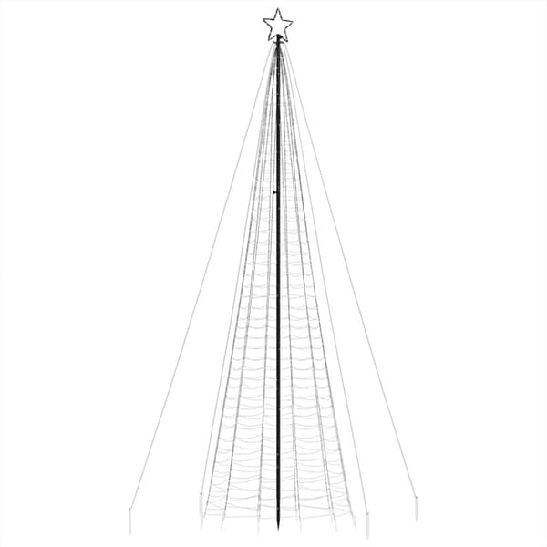 LED julgran med spikar 1534 LED varmvit 500 cm