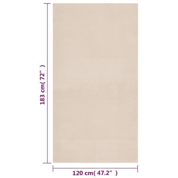 Shaggy-matta beige 120x183 cm polyester