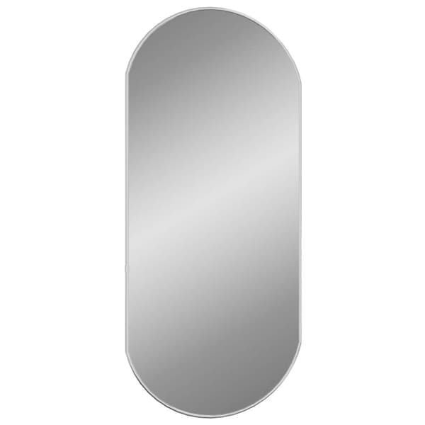 Väggspegel silver 80x35 cm oval