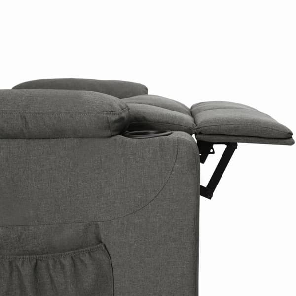 Reclinerfåtölj mörkgrå tyg